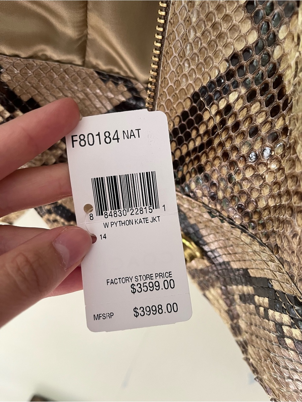 Genuine Python Coach jacket - Picture 3 of 16